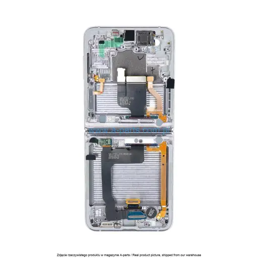 WYŚWIETLACZ LCD + EKRAN DOTYKOWY (WEWNĘTRZNY) SAMSUNG FLIP 4 5G SM-F721 BESPOKE EDITION - SREBRNY BIAŁY - GH82-29440F | GH82-29441F | GH82-30238F | GH82-30239F (ORYGINALNY SERVICE PACK)