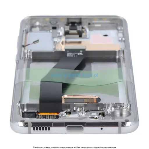 WYŚWIETLACZ LCD + EKRAN DOTYKOWY (BEZ KAMERY) SAMSUNG S20 SM-G981 SM-G980 - BIAŁY - GH82-22123B | GH82-22131B | GH82-31433B (ASSEMBLED)