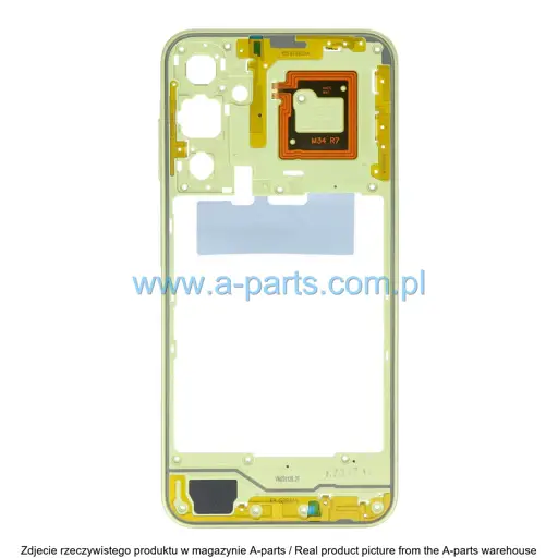 RAMKA KORPUS + GŁOŚNIK SAMSUNG A25 5G SM-A256 - ŻÓŁTA - GH82-33219C ( ORYGINALNA )