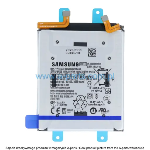 BATERIA SAMSUNG S26 ULTRA SM-S948 EB-BS948ABE 4855MAH GH82-38878A (ORYGINALNA)