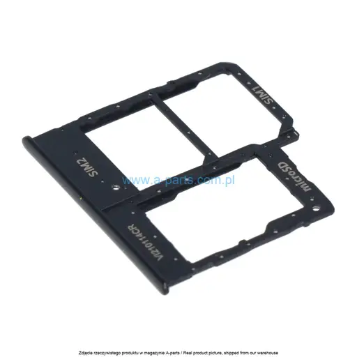 SZUFLADKA TACKA KARTY SIM SAMSUNG A20E SM-A202 - CZARNA - GH98-44377A ( ORYGINALNA )