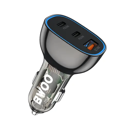 BWOO ŁADOWARKA SAMOCHODOWA PD 2X USB-C 1X USB 68W CZARNA