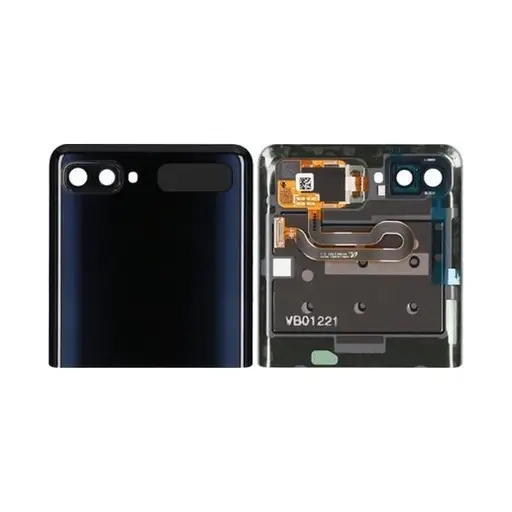 WYŚWIETLACZ LCD + EKRAN DOTYKOWY ( ZEWNĘTRZNY) + KLAPKA BATERII SAMSUNG FLIP SM-F700 - CZARNY - GH96-13380A ( ORYGINALNY )