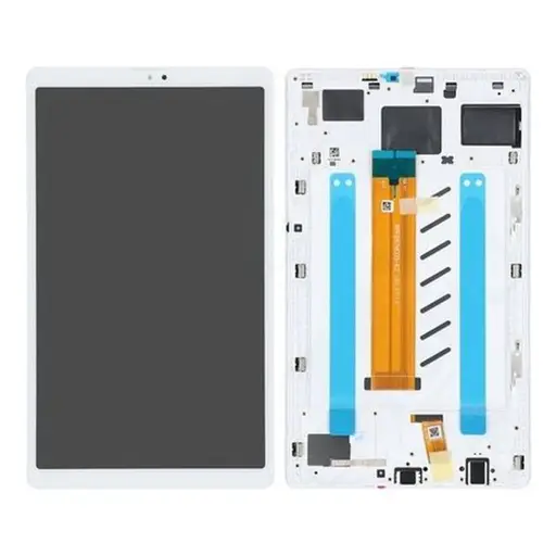 WYŚWIETLACZ LCD + EKRAN DOTYKOWY SAMSUNG TAB A7 LITE SM-T225 - SREBRNY BIAŁY - GH81-20633A ( ORYGINALNY )