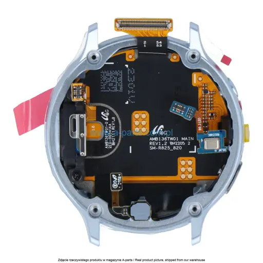 WYŚWIETLACZ LCD + EKRAN DOTYKOWY SAMSUNG WATCH ACTIVE2 SM-R820 - SREBRNY - GH82-21125C ( ORYGINALNY )