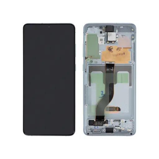 WYŚWIETLACZ LCD + EKRAN DOTYKOWY SAMSUNG G985 / G986 GALAXY S20 PLUS 4G / 5G NIEBIESKI GH82-22134D | GH82-22145D | GH82-31441D | GH82-31442D (ORYGINALNY)