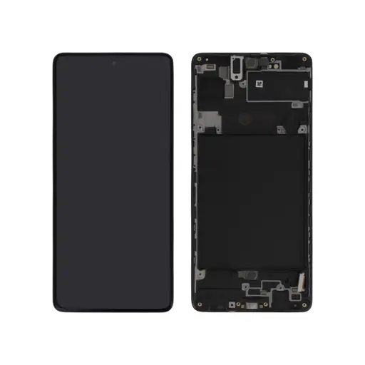 WYŚWIETLACZ LCD + EKRAN DOTYKOWY SAMSUNG A71 SM-A715 - CZARNY - GH82-22152A | GH82-22248A (ASSEMBLED)