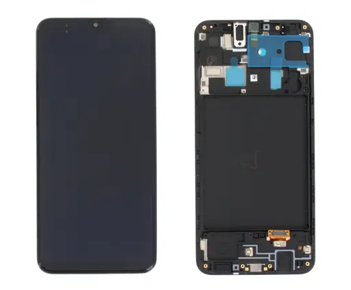 WYŚWIETLACZ LCD + EKRAN DOTYKOWY SAMSUNG GALAXY A20 A205 - CZARNY - GH82-19571A GH82-19572A GH82-21250A (ASSEMBLED)