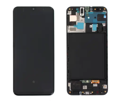 WYŚWIETLACZ LCD + EKRAN DOTYKOWY SAMSUNG GALAXY A50 A505 - CZARNY - GH96-12418A GH96-12965A GH82-19204A GH82-19714A GH82-19713A GH82-19289A (ASSEMBLED)