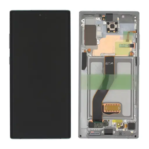 WYŚWIETLACZ LCD + EKRAN DOTYKOWY SAMSUNG NOTE 10 PLUS SM-N975 SM-N976 - SREBRNY - GH82-20838C | GH82-20900C (ASSEMBLED)